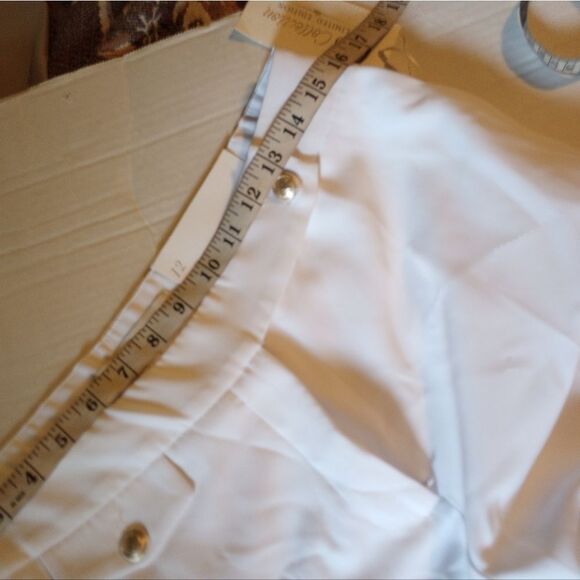 New Cato White Wide Leg High-rise Trousers With Gold Accent Button - Picture 14 of 14